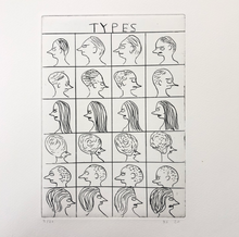 Load image into Gallery viewer, David Shrigley Etching &quot;Types&quot;
