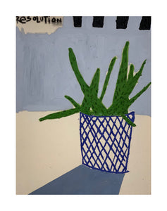 Abi Birkinshaw, Resolution (2013, oil, charcoal, paper, graphite on canvas, 61 x 46 cm © Abi Birkenshaw